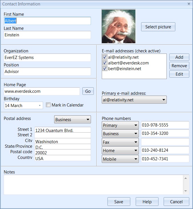 Contactinformationwindow Contactinformationwindow